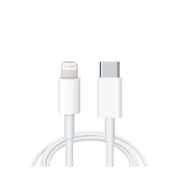 MR3_115590 Кабель pd type-c to lightning apple iphone 11, iphone 12, 1m білий (foxconn) 
