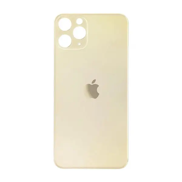 MR3_120028 Задня кришка (скло) iphone 11 pro gold (big hole), сервісний оригінал 