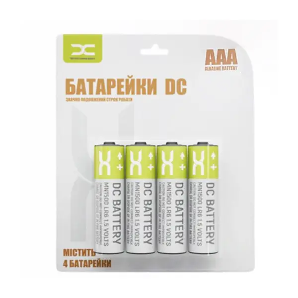 MR3_120256 Батарейки dc lr3, aaa (мізинчикові, упаковка 4шт.) 