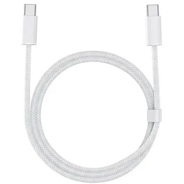 MR3_120806 Кабель pd type-c to type-c apple woven charge cable, 1m білий (foxconn) 