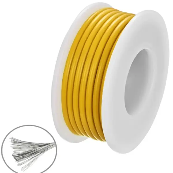 MR3_121248 Силіконовий багатожильний гнучкий дріт awg 16 yellow (1m) 
