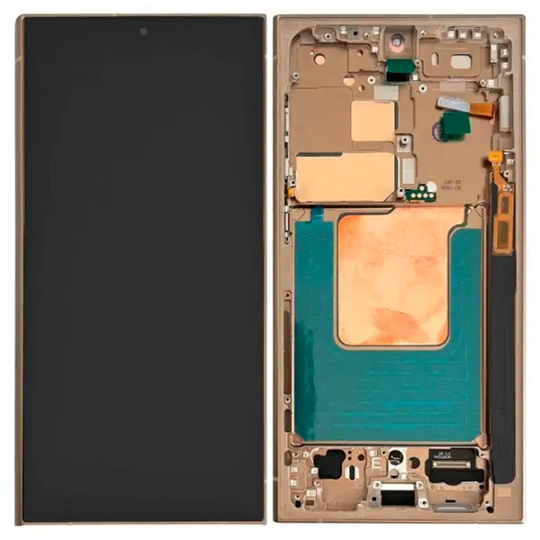 MR3_122954 Дисплей samsung sm-s928 galaxy s24 ultra 5g (2024), з сенсором, та рамкою titanium yellow сервісний оригінал 