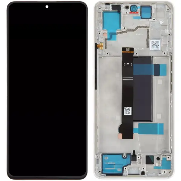 MR3_123508 Дисплей redmi note 13 pro 5g, poco x6, з сенсором, та рамкою білий сервісний оригінал 