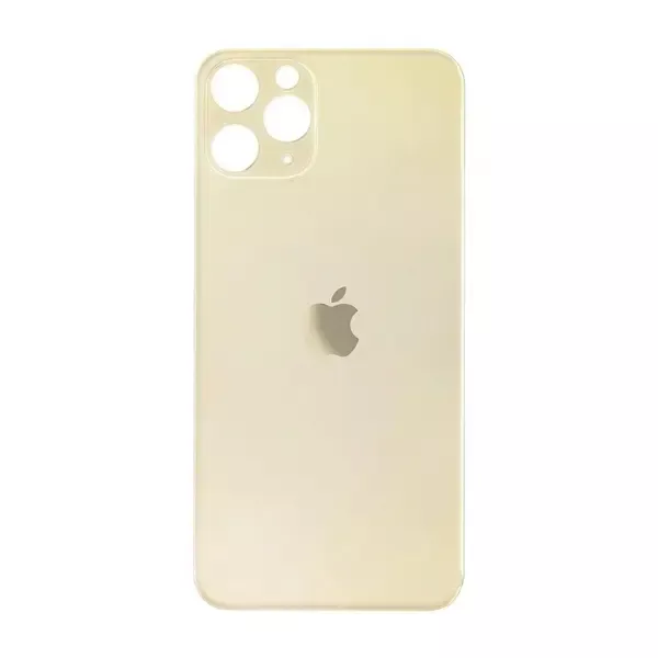 MR3_120028 Задня кришка (скло) iphone 11 pro gold (big hole), сервісний оригінал 