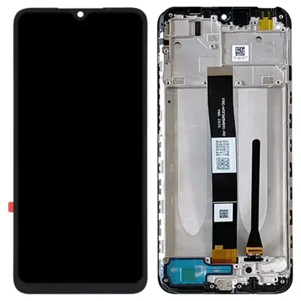 MR3_115234 Дисплей redmi 9a, redmi 9c, redmi 10a (2022), з сенсором, та рамкою midnight black original prc 