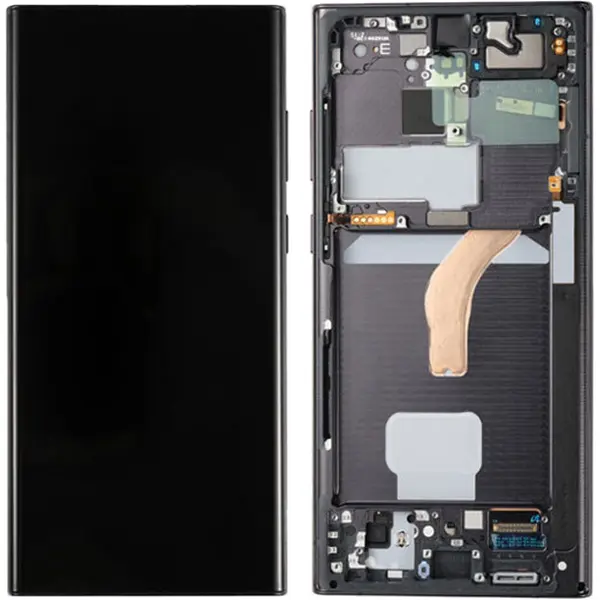 MR3_115938 Дисплей samsung sm-s908 galaxy s22 ultra (2022), з сенсором, та рамкою phantom black сервісний оригінал 
