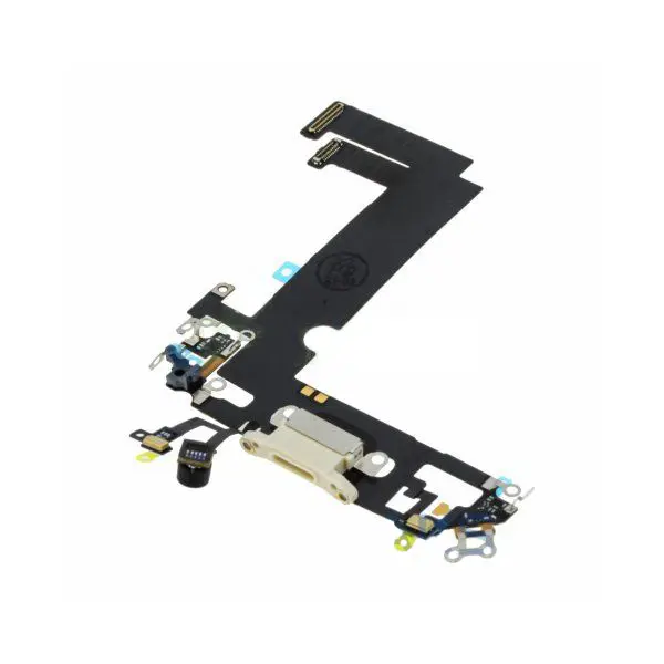 MR3_117631 Шлейф iphone 12 mini з роз'ємом зарядки, аудіо та мікрофоном білий оригінал (prc) 