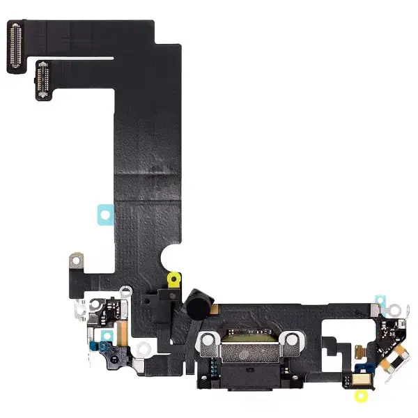 MR3_117632 Шлейф iphone 12 mini з роз'ємом зарядки, аудіо та мікрофоном black оригінал (prc) 