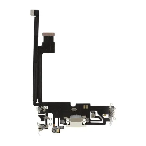 MR3_117636 Шлейф iphone 12 pro max з роз'ємом зарядки та мікрофоном silver оригінал (prc) 