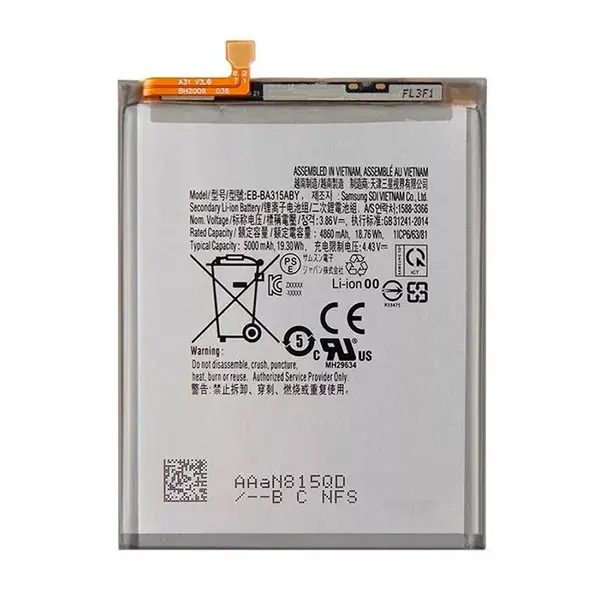 MR3_118106 Акумулятор samsung a315 galaxy a31 (2020), (eb-ba315aby), (aaaa), (без logo) 