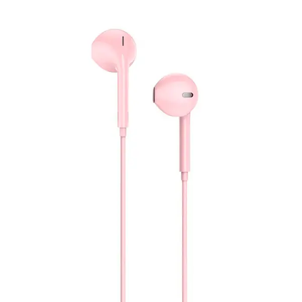 MR3_118314 Навушники hoco m55 memory sound wire control mini-jack pink (з мікрофоном) 