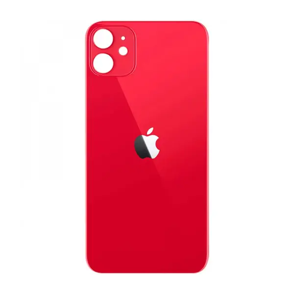 MR3_120003 Задня кришка (скло) iphone 11 red (big hole), сервісний оригінал 