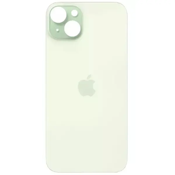 MR3_120670 Задня кришка (скло) iphone 15 green (big hole), сервісний оригінал 