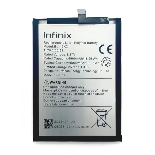 MR3_120796 Акумулятор infinix note 11, note 12, note 12 pro (bl-49kx), (aaaa), (без logo) 