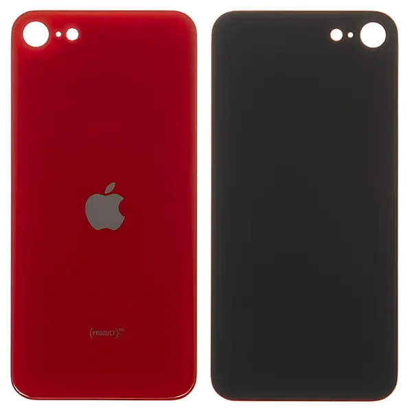 MR3_120949 Задня кришка (скло) iphone se (2020) red (big hole) 