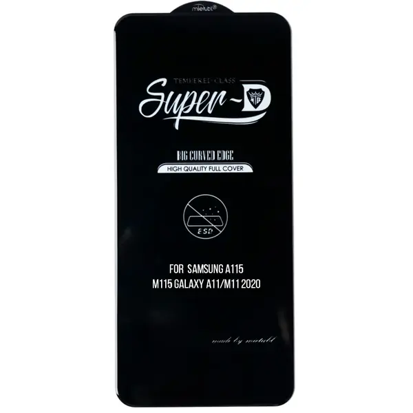 MR3_124258 Скло samsung a115, m115 galaxy a11, m11 (2020), (mietubl super-d, black) без упаковки 