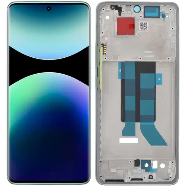MR3_124353 Дисплей redmi note 14 pro 5g, з сенсором, та рамкою coral green сервісний оригінал 