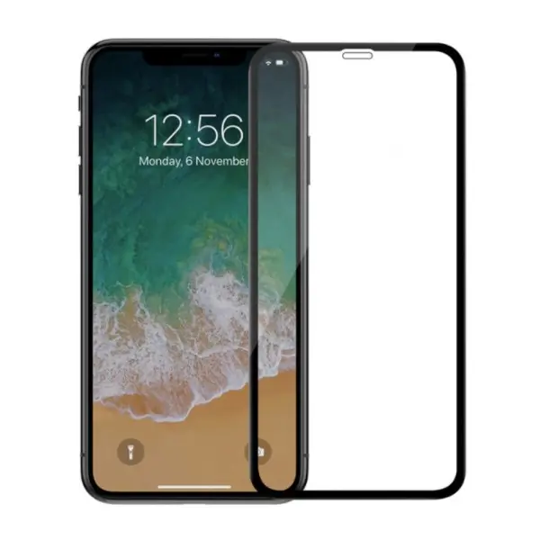 MR3_107257 Скло iphone xr (2018), 11 (0.3mm, 4d arc, чорний) люкс PRC