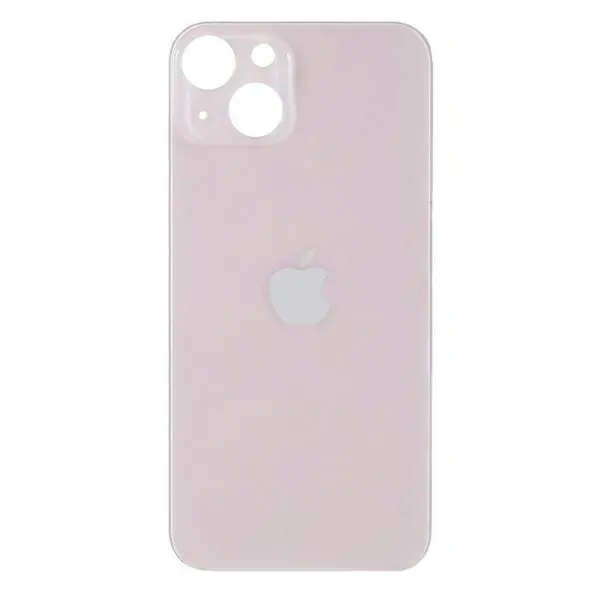 MR3_116543 Задня кришка (скло) iphone 13 mini pink (big hole) 