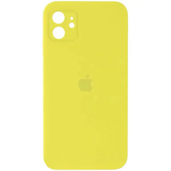 MR3_116696 Чохол silicone case для iphone 11 (50) canary yellow square side (квадратний) 