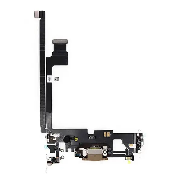MR3_117637 Шлейф iphone 12 pro max з роз'ємом зарядки та мікрофоном gold оригінал (prc) 