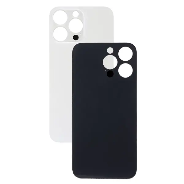 MR3_118188 Задня кришка (скло) iphone 14 pro max silver (big hole) 