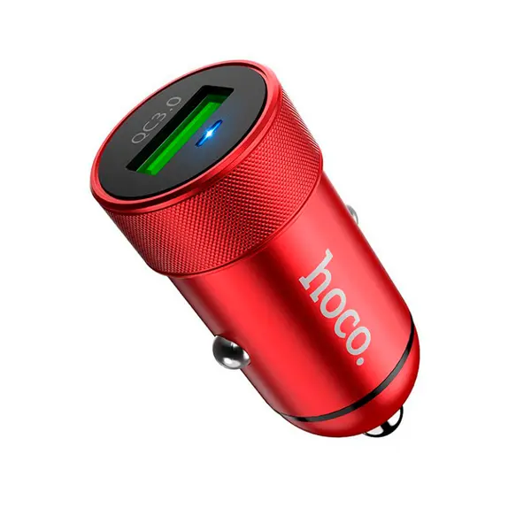 MR3_118325 Авто зарядний пристрій hoco z32 speed up 3a 1usb quick charge 3.0 18w red 