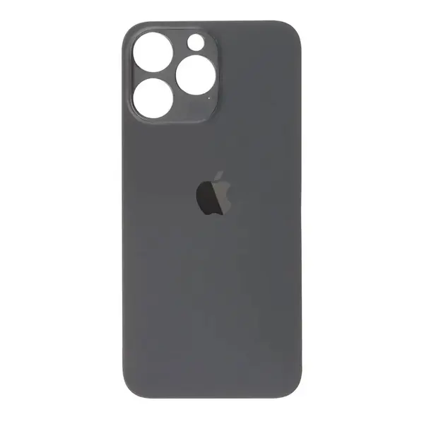 MR3_118848 Задня кришка (скло) iphone 14 pro max space black (big hole) 