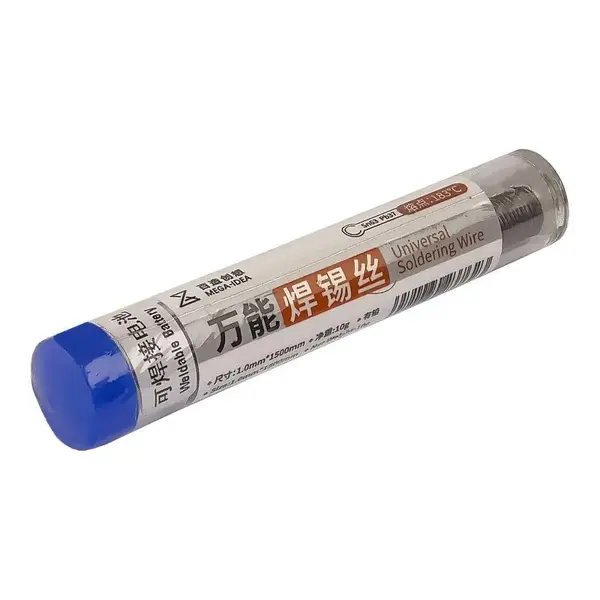 MR3_119473 Припій для паяння контактів акумулятор mega-idea з lead (1.0x1500mm, 10 гр, sn 63%, pb 37%, t плавлення 183 гр. c) 