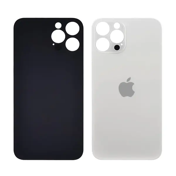 MR3_120021 Задня кришка (скло) iphone 12 pro max silver (big hole), сервісний оригінал 