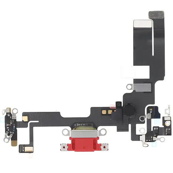 MR3_120504 Шлейф iphone 14 з роз'ємом зарядки, аудіо та мікрофоном red оригінал (prc) 