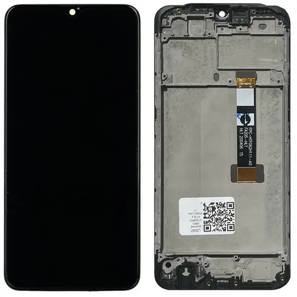 MR3_121926 Дисплей oppo a12, oppo a12s, з сенсором, та рамкою black 