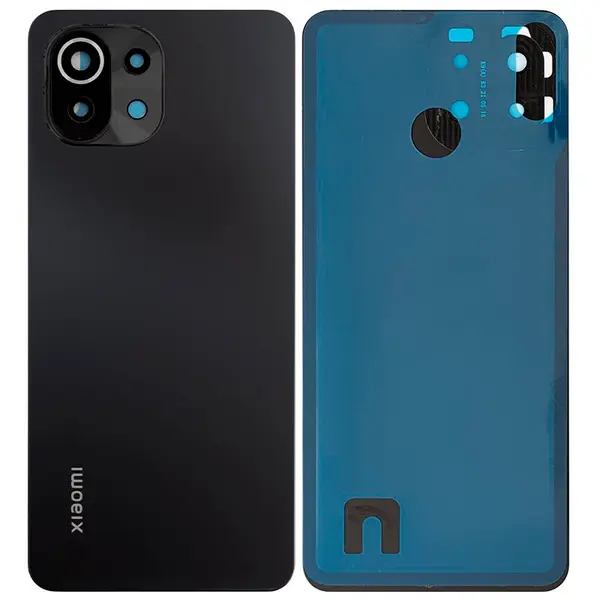 MR3_123459 Задня кришка xiaomi mi 11 lite boba black (зі склом камери) оригінал (prc) 