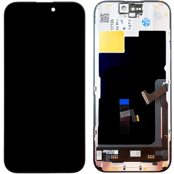 MR3_123474 Дисплей iphone 15 pro, з сенсором, та рамкою black (jk in-cell tft), (під замену ic) 