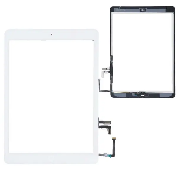 MR3_81680 Тачскрін сенсор для ipad air (ipad 5) зі шлейфом та кнопкою меню (home) білий оригінал 
