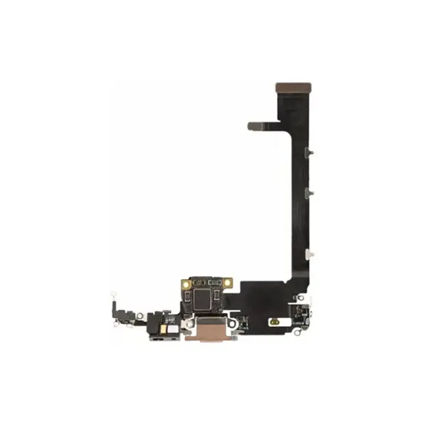 MR3_114078 Шлейф iphone 11 pro max з роз'ємом зарядки, аудіо та мікрофоном gold оригінал (prc) 