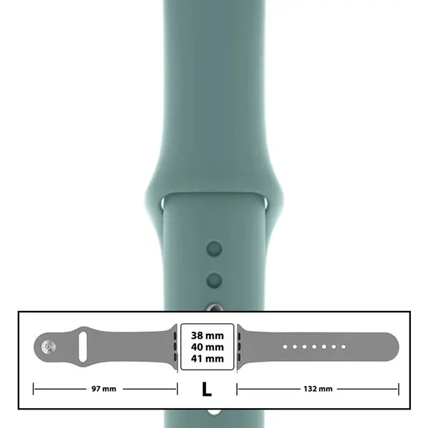 MR3_116110 Ремінець силіконовий для apple watch 38, 40, 41mm розмір l (64) cactus 