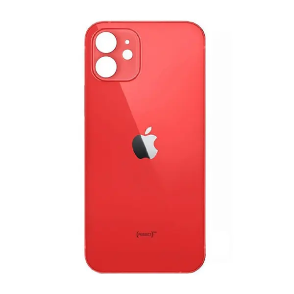 MR3_120019 Задня кришка (скло) iphone 12 mini red (big hole), сервісний оригінал 