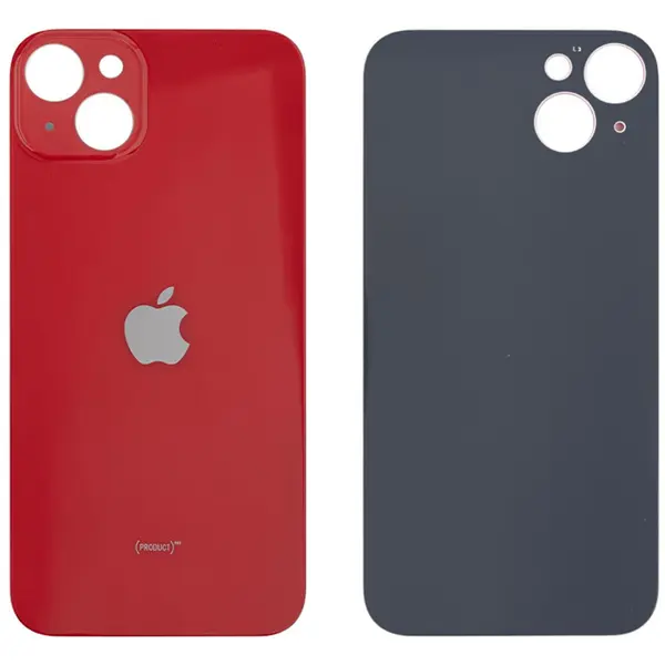 MR3_120374 Задня кришка (скло) iphone 14 red (big hole), сервісний оригінал 