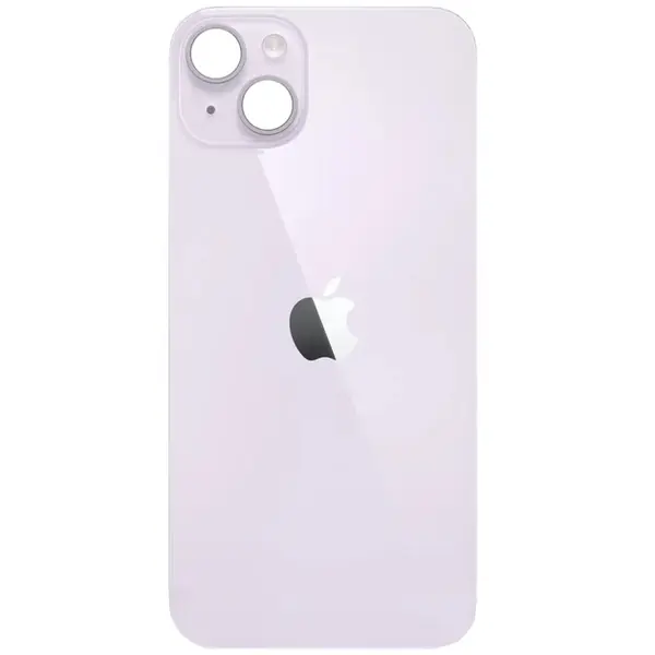 MR3_120375 Задня кришка (скло) iphone 14 пурпуровий (big hole), сервісний оригінал 