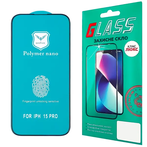 MR3_122447 Захисна плівка iphone 15 pro (3d, чорний) polycarbone 