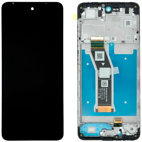 MR3_123054 Дисплей motorola xt2421 moto g04, з сенсором, та рамкою black сервісний оригінал 