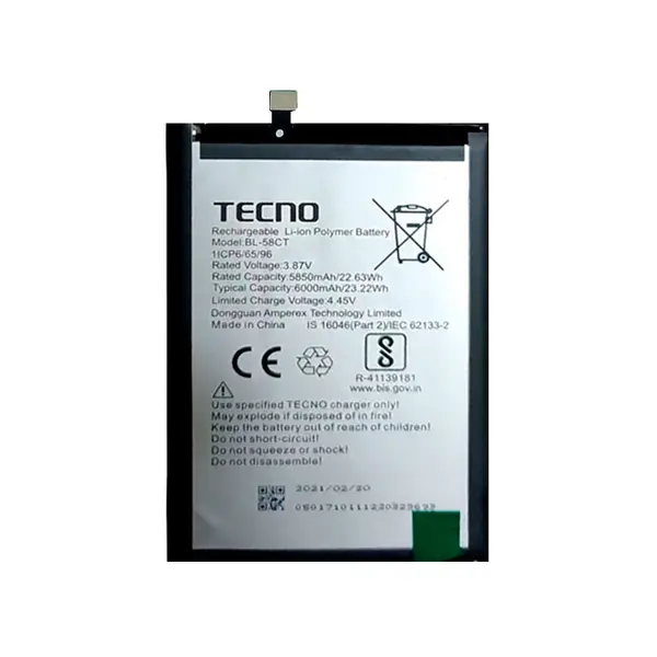 MR3_123953 Акумулятор tecno spark 7 (kf6), spark 7t (kf6p), (bl-58ct) сервісний оригінал 
