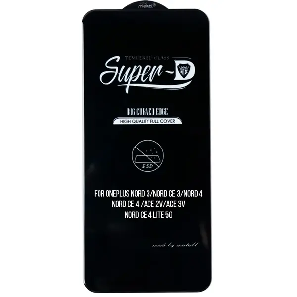 MR3_124255 Скло oneplus nord 3, nord ce 3, nord 4, nord ce 4, ace 2v, ace 3v, nord ce 4 lite 5g (mietubl super-d, black) без упаковки 