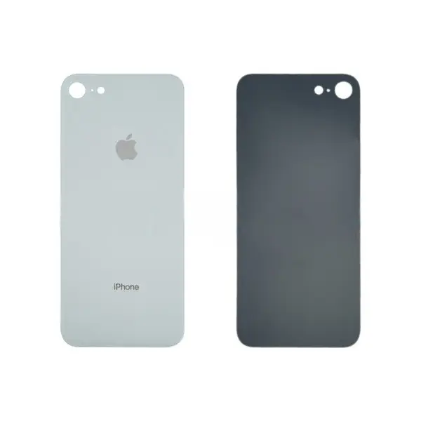 MR3_90474 Задня кришка (скло) iphone 8 silver (big hole) 
