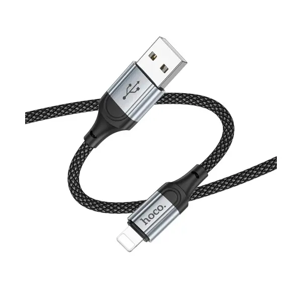 КАБЕЛЬ HOCO X102 FRESH CHARGING DATA CABLE LIGHTNING 1M, ЧОРНИЙ