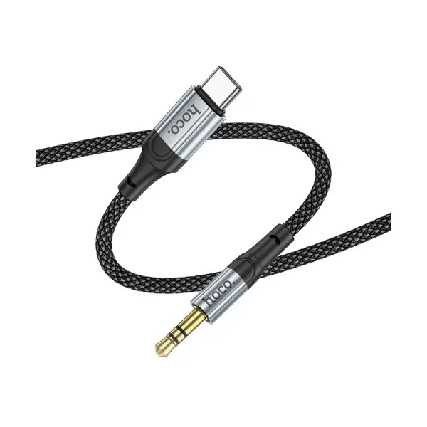 АДАПТЕР АУДІО HOCO UPA26 FRESH DIGITAL AUDIO CONVERSION CABLE TYPE-C 1M, ЧОРНИЙ