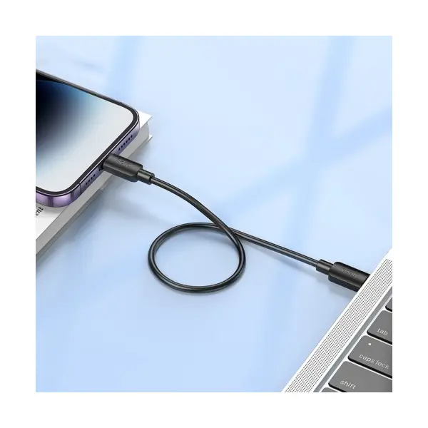КАБЕЛЬ PD HOCO X96 HYPER PD CHARGING DATA CABLE LIGHTNING (L=0.25M), ЧОРНИЙ