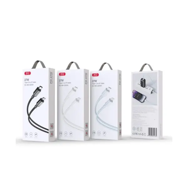 КАБЕЛЬ XO NB-Q250A PD 27W, 1M TYPE-C TO LIGHTNING FAST CHARGING СИНІЙ
