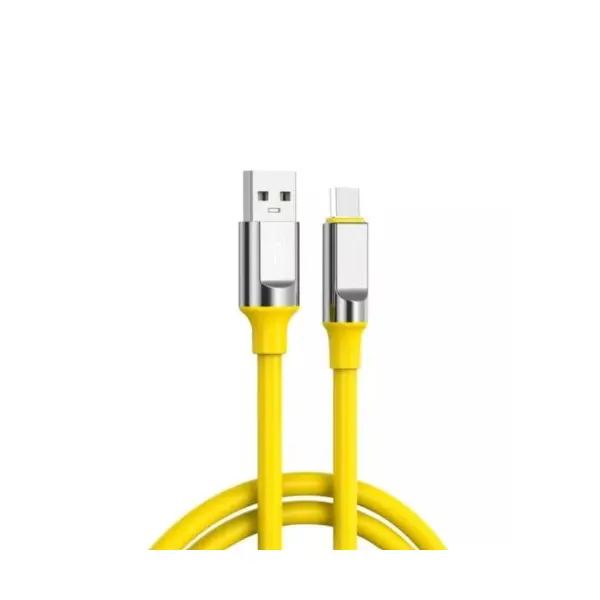 КАБЕЛЬ XO NB251 LIQUID SILICONE RUBBER ДЛЯ TYPE-C 6A, 1M ЖОВТИЙ